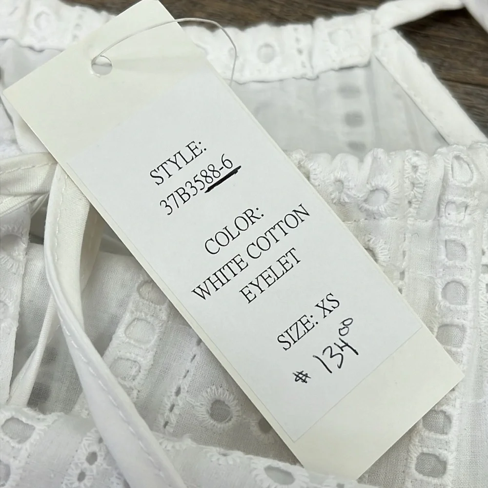 NWT Jade Melody Tam White Eyelet Dress XS